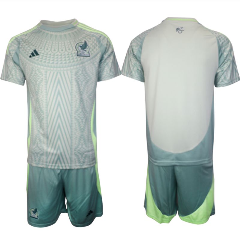 Men 2024-2025 Season Mexico away green Blank Soccer Jersey->->Soccer Country Jersey